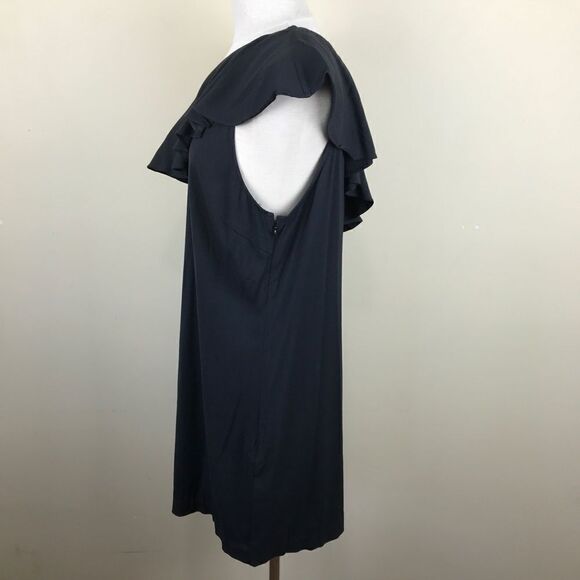 Joie Black One Off Shoulder Mini Cocktail Dress 12 - Picture 5 of 8